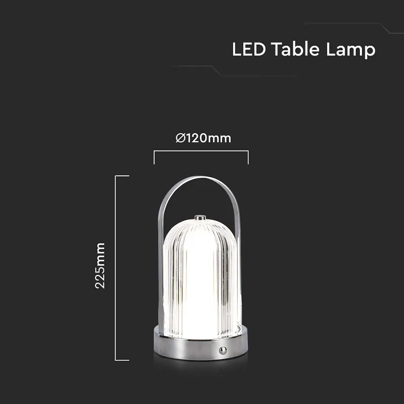 Lampa Birou 3IN1 cu Acumulator 1800MAH - Crome
