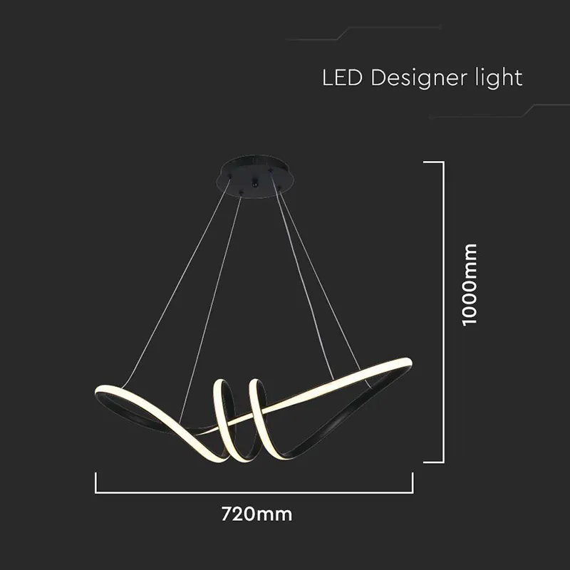 Candelabru LED 24W 3000K 72X30X100CM - Negru