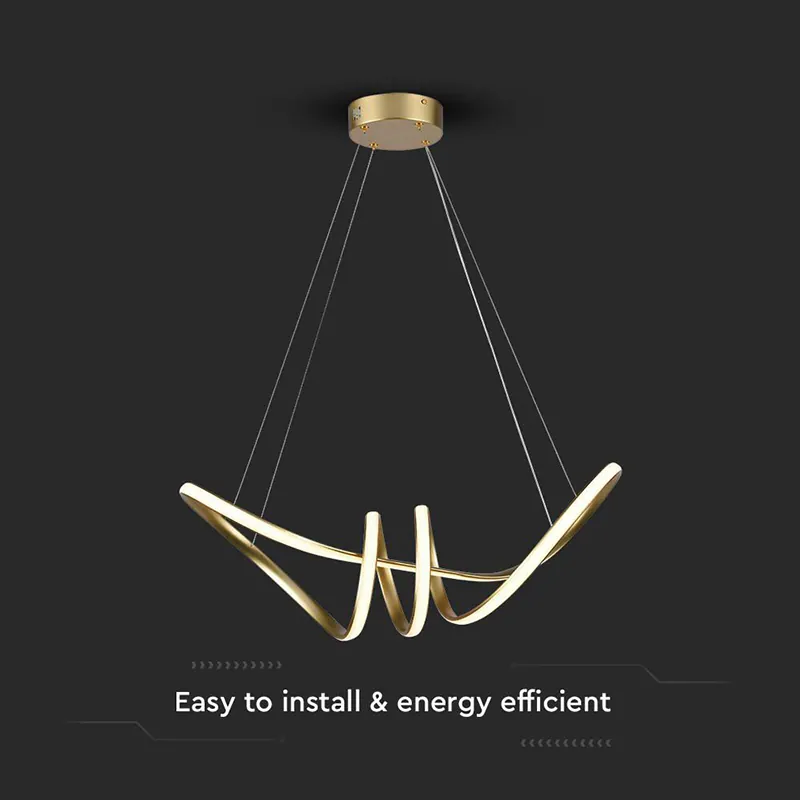 Candelabru LED 24W 3000K 72X30X100CM - Auriu