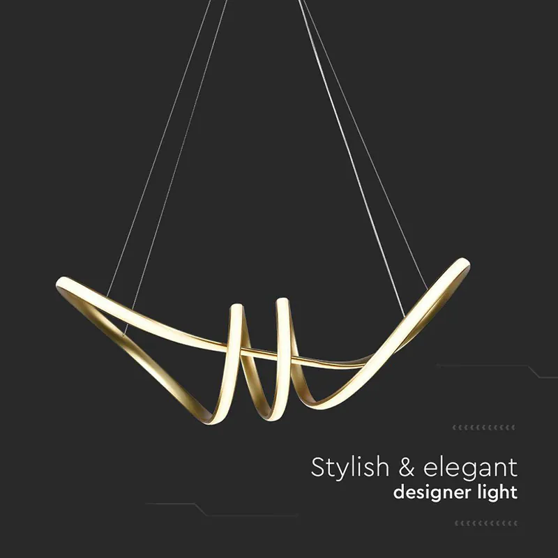 Candelabru LED 24W 3000K 72X30X100CM - Auriu