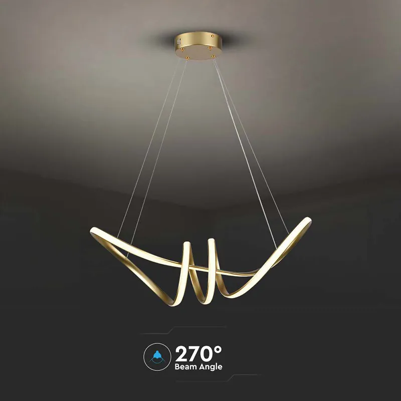 Candelabru LED 24W 3000K 72X30X100CM - Auriu