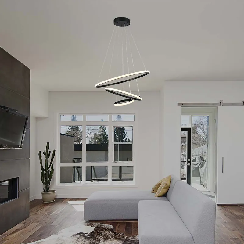 Candelabru LED 32W 3000K 60X40X100CM - Negru