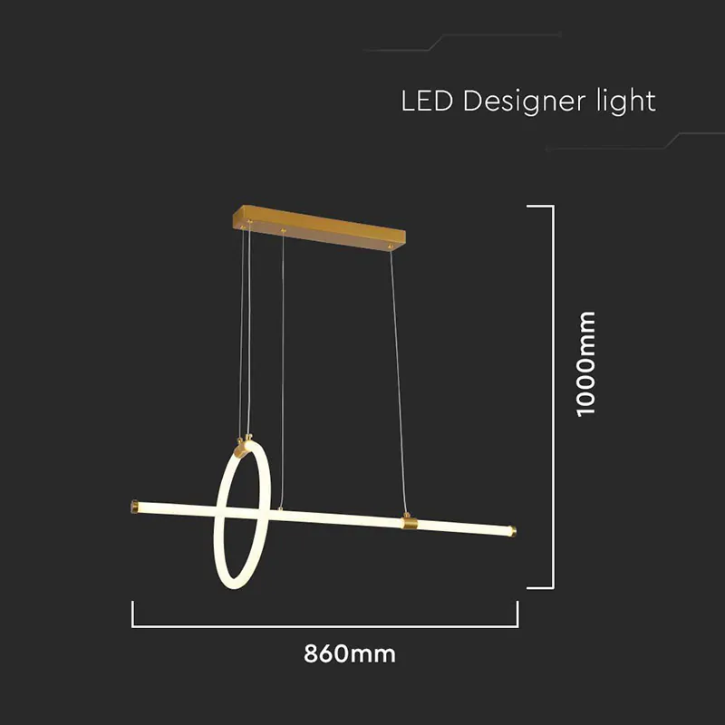 Candelabru LED 16W 3000K 86X100CM - Auriu