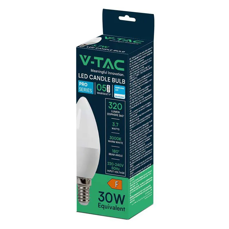 Bec LED E14 3.7W 3000K Cip Samsung