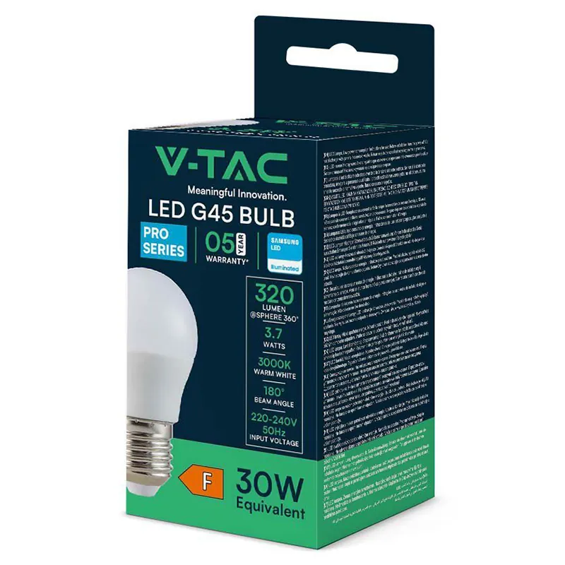 Bec LED E27 G45 3.7W 4000K Cip Samsung