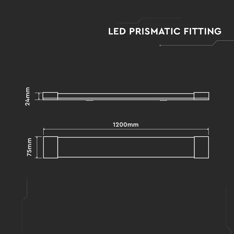Corp Iluminat LED 40W 120CM 6500K Alb Rece