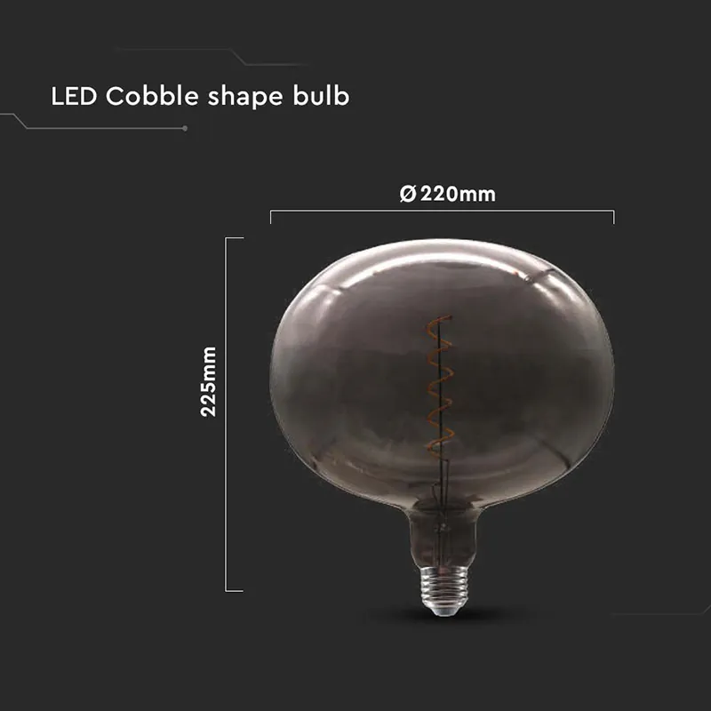 Bec Filament LED 4W E27 Sticla Neagra