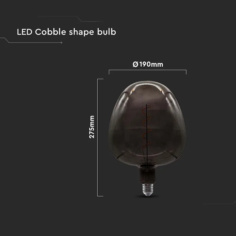 Bec Filament LED 4W E27 Sticla Neagra