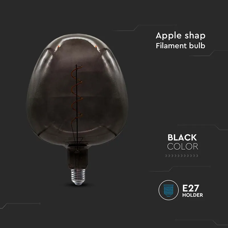Bec Filament LED 4W E27 Sticla Neagra