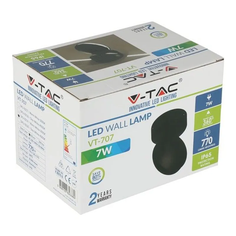 Corp Iluminat LED 7W IP65 3000K - Negru