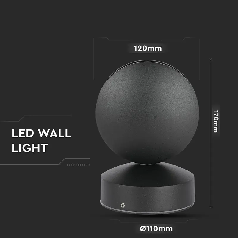 Corp Iluminat LED 7W IP65 3000K - Negru