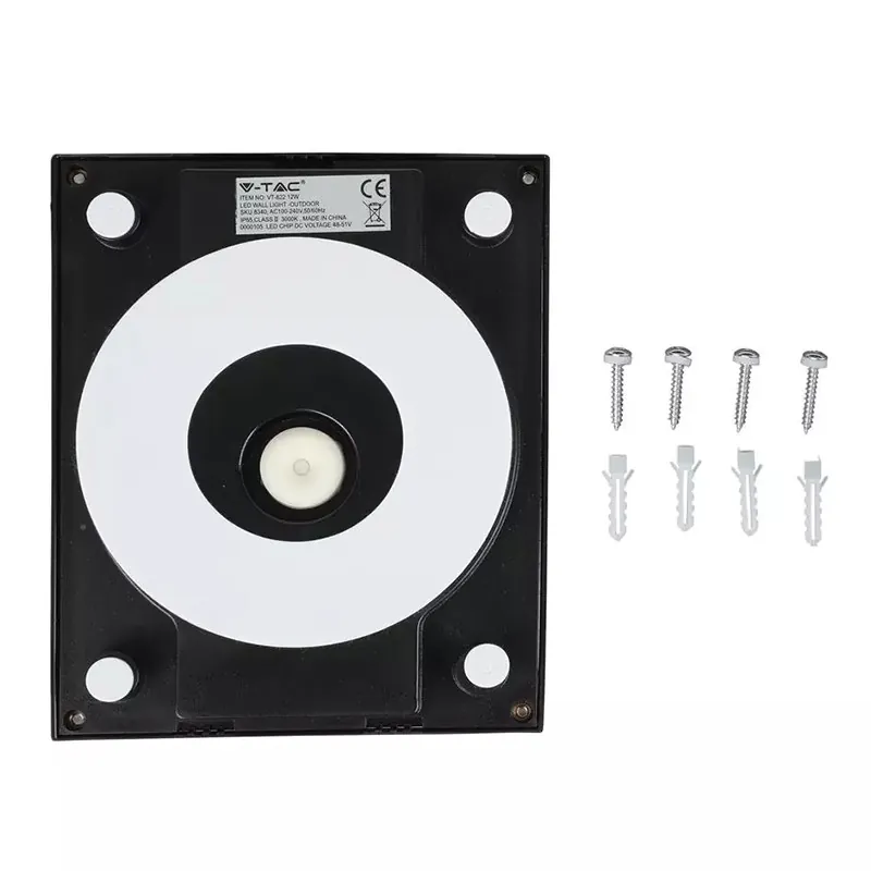 Lampa LED 12W 3000K Alb Cald - Negru