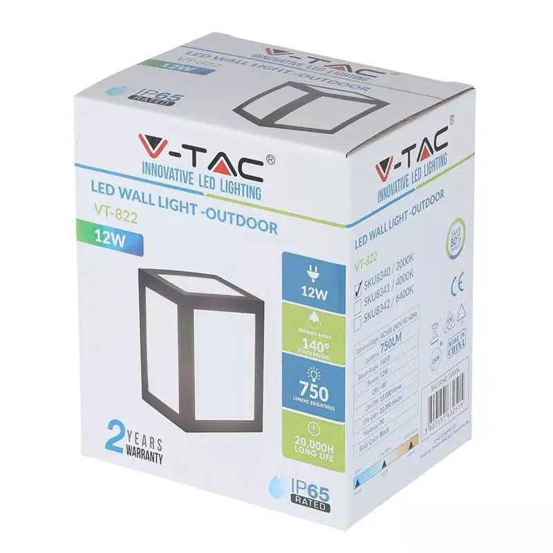 Lampa LED 12W 3000K Alb Cald - Negru