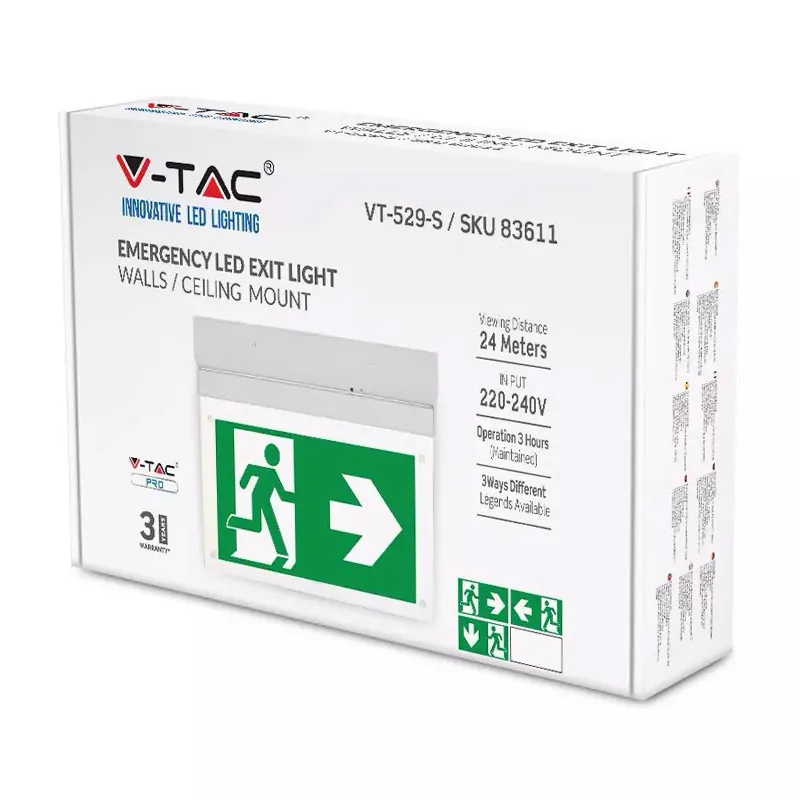 Lampa LED Iesire de Urgenta 2W 6000K Alb Rece