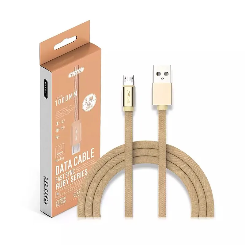 Cablu Micro USB 1M Ruby Edition - Auriu
