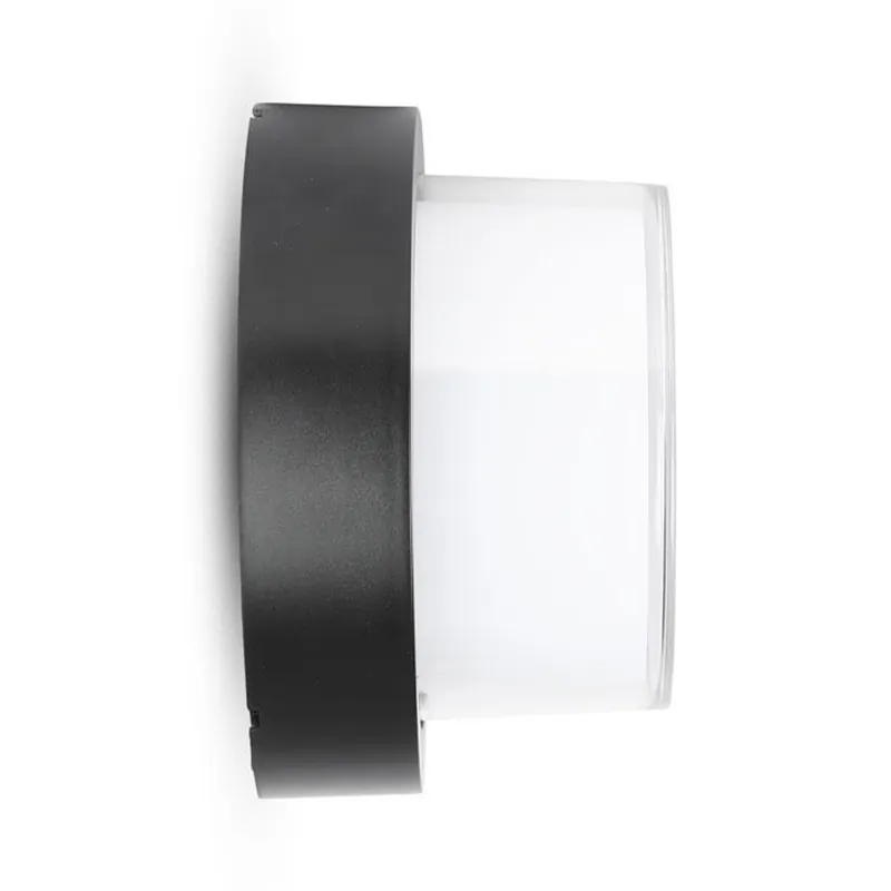 Lampa LED 12W IP65 3000K Alb Cald - Negru