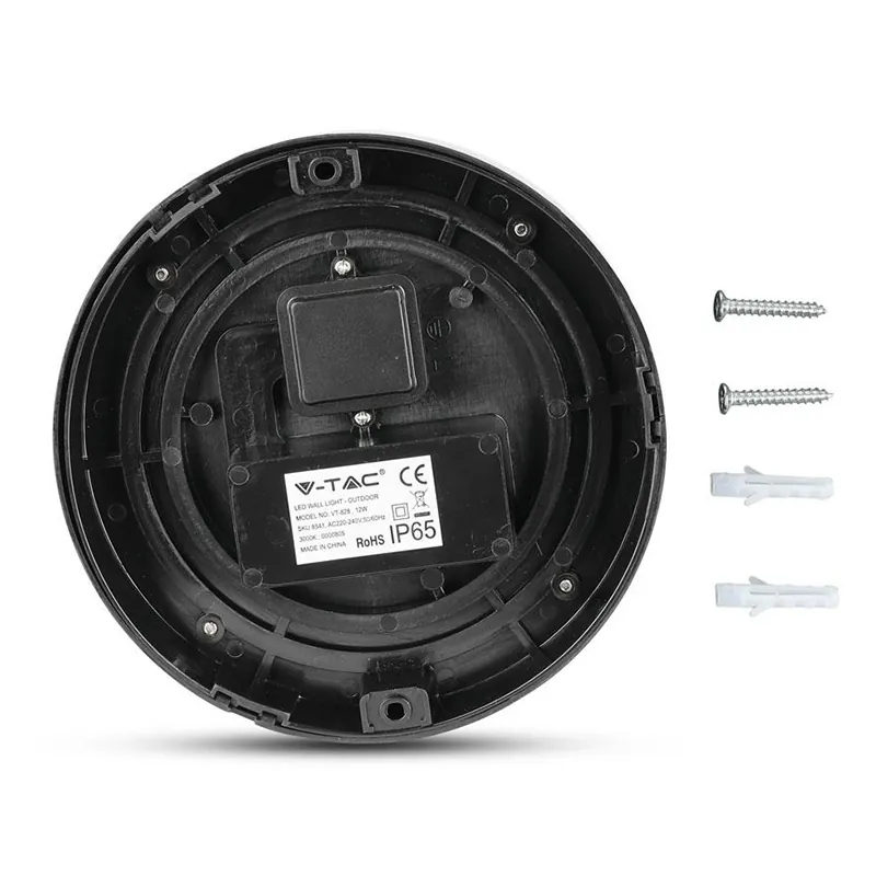 Lampa LED 12W IP65 3000K Alb Cald - Negru