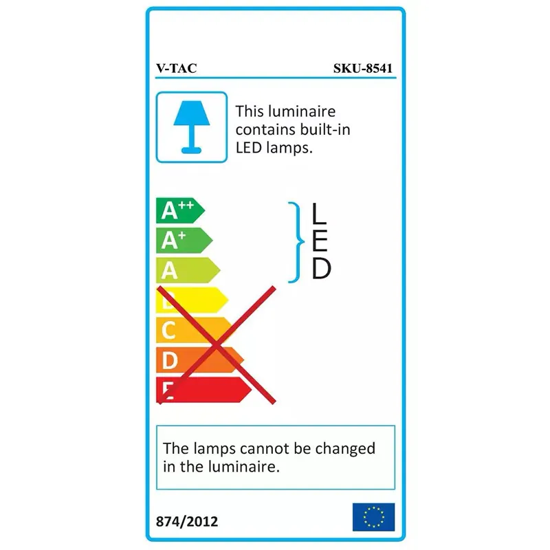 Lampa LED 12W IP65 3000K Alb Cald - Negru