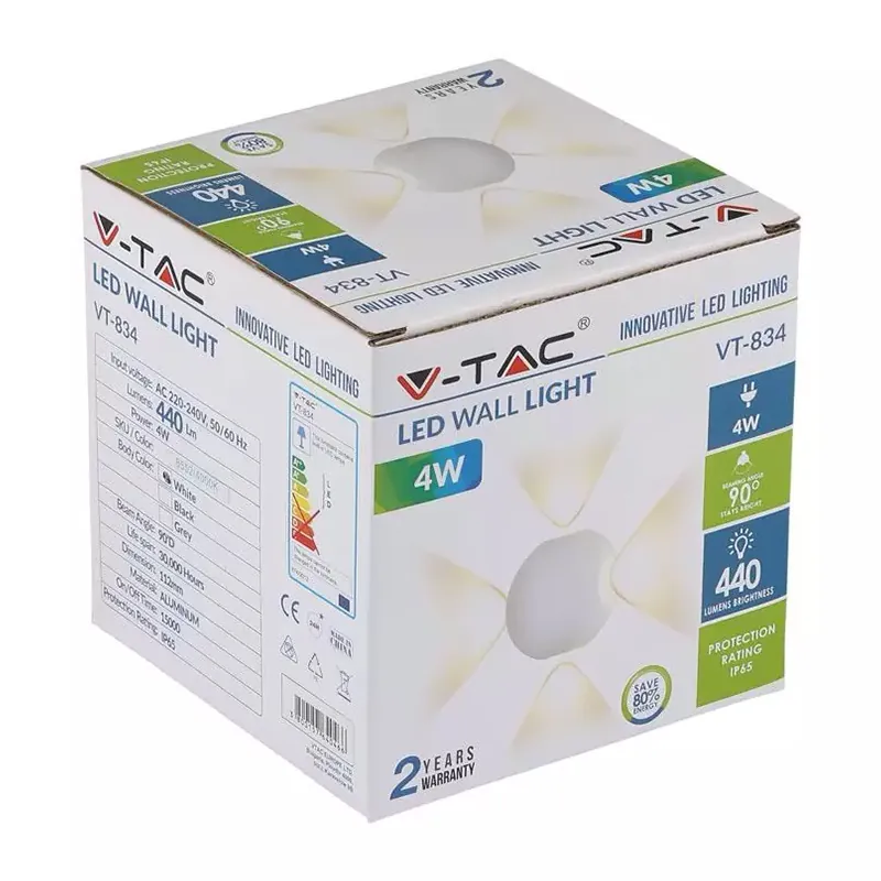 Lampa LED Perete 4W IP65 3000K Alb Cald