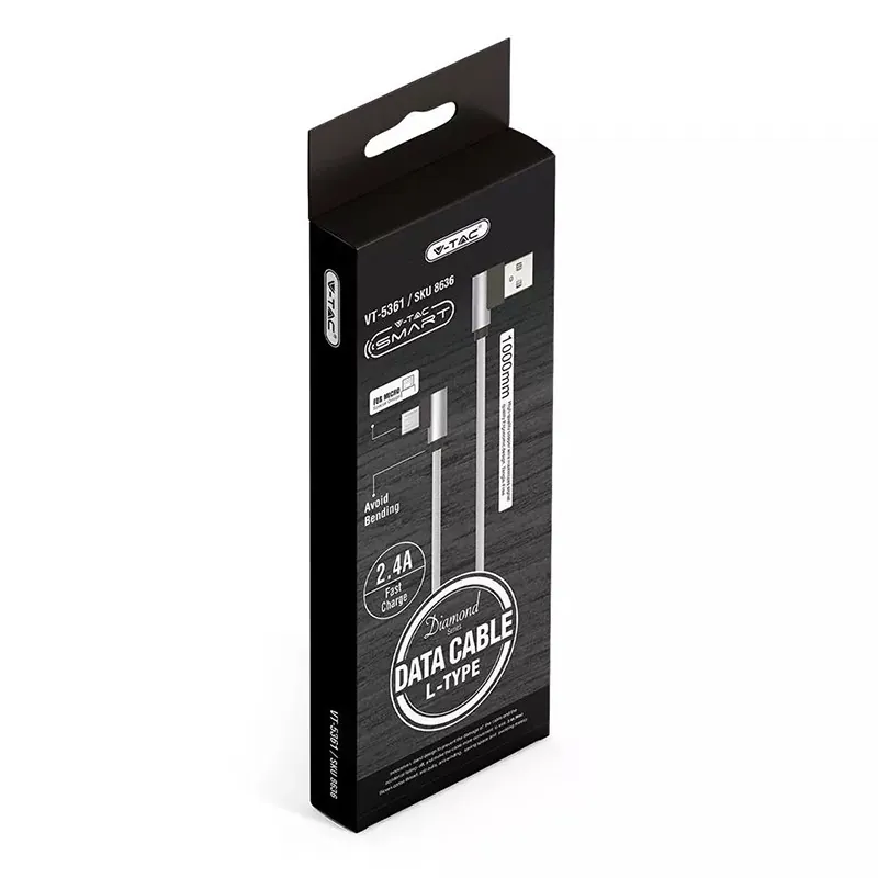 Cablu Micro USB 1M Diamond Edition - Argintiu