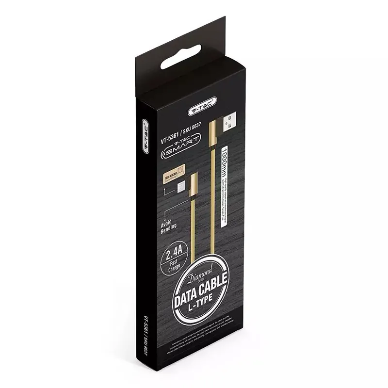 Cablu Micro USB 1M Diamond Edition - Auriu