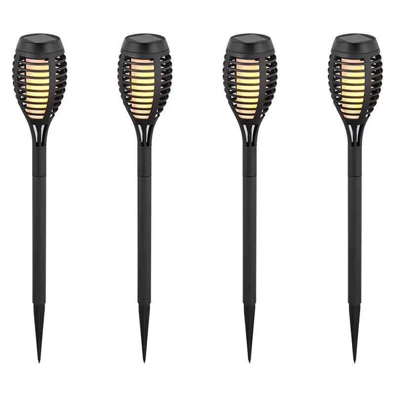Set 4 Corp Iluminat Gradina IP44 3 in 1 Efect Flacara Incarcare Solara