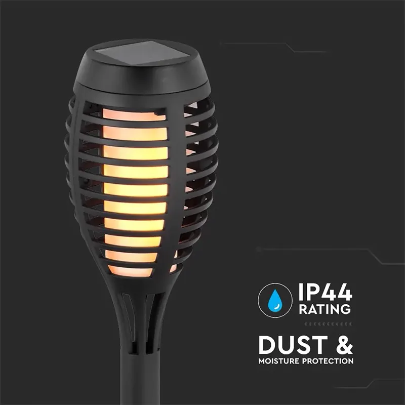 Set 4 Corp Iluminat Gradina IP44 3 in 1 Efect Flacara Incarcare Solara