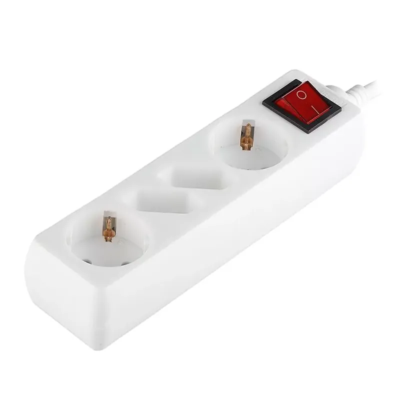 Prelungitor 4 Cai cu Intrerupator 1.5M( 3G1.5MM2) Alb