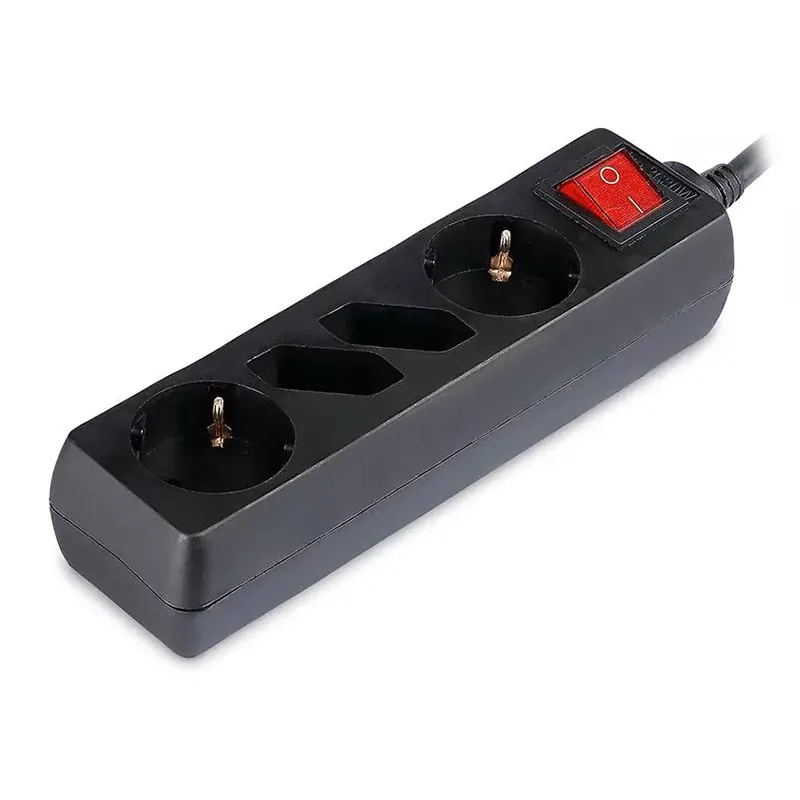 Prelungitor 4 Cai cu Intrerupator 1.5M( 3G1.5MM2) Negru