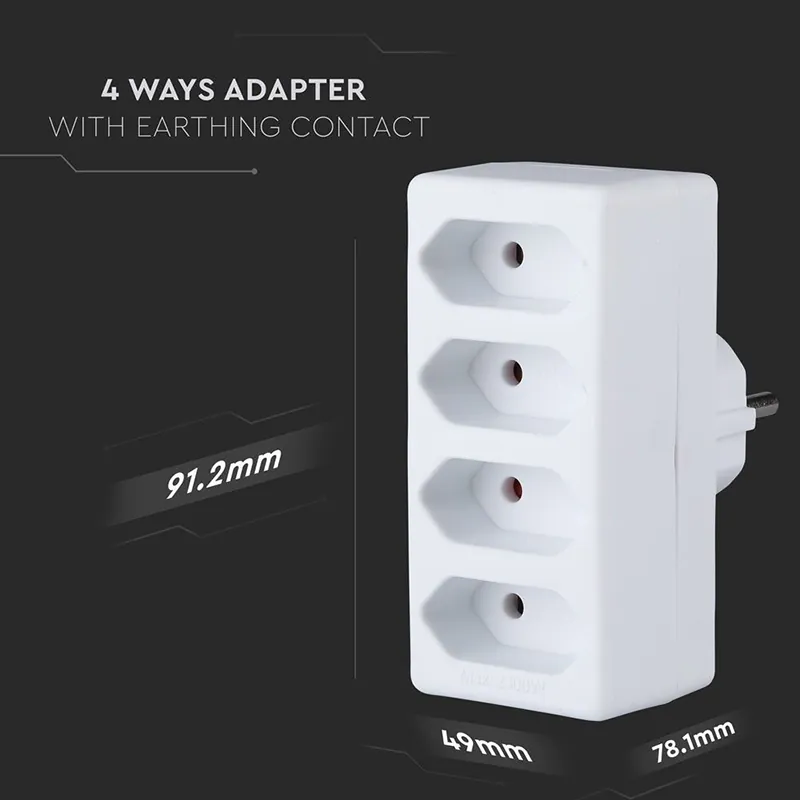 Adaptor 4 Prize 4X2.5A Max 2300W