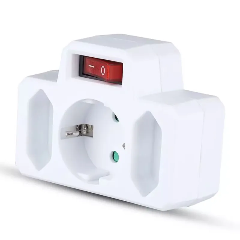 Adaptor 3 Prize cu Intrerupator 2X2.5A si 1X16A Max 3680W
