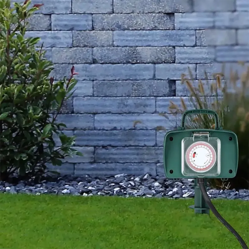 Prelungitor de Exterior Tarus 2 Cai 3M(3G1.5MM2) IP44 cu Timer