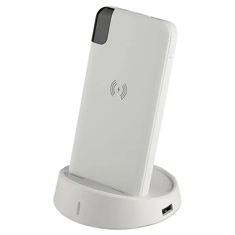 Power Bank 8000MAH Incarcare Wireless - Alb
