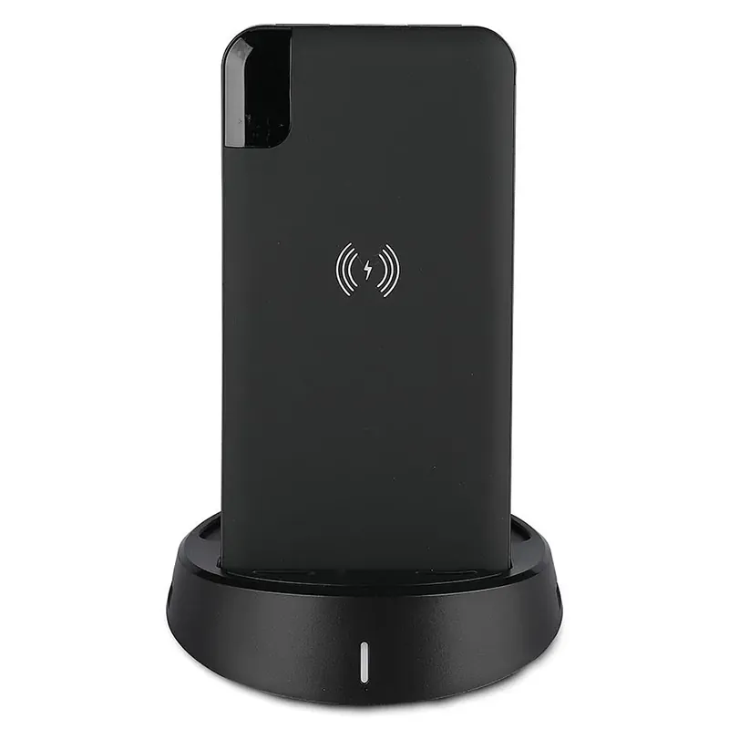 Power Bank 8000MAH Incarcare Wireless Model Stand - Negru