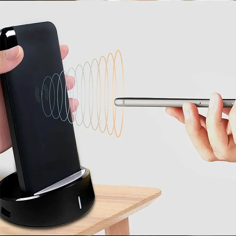 Power Bank 8000MAH Incarcare Wireless Model Stand - Negru