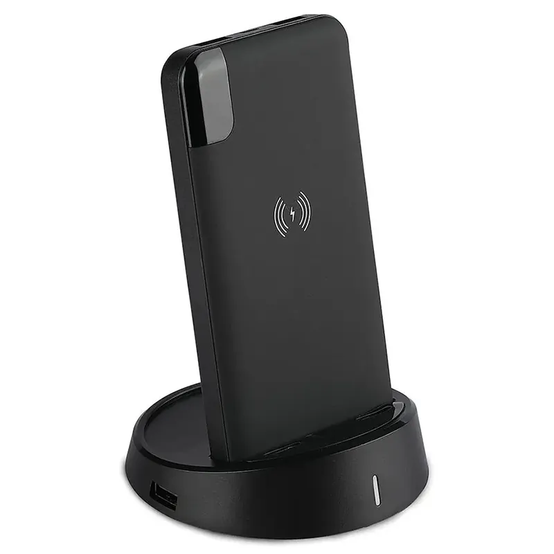 Power Bank 8000MAH Incarcare Wireless Model Stand - Negru