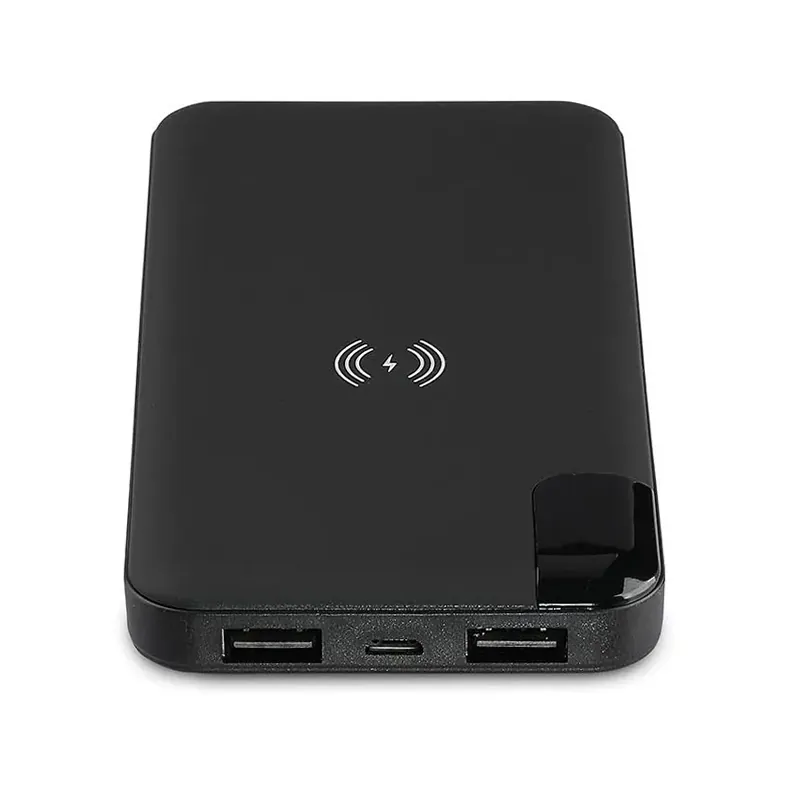 Power Bank 8000MAH Incarcare Wireless Model Stand - Negru