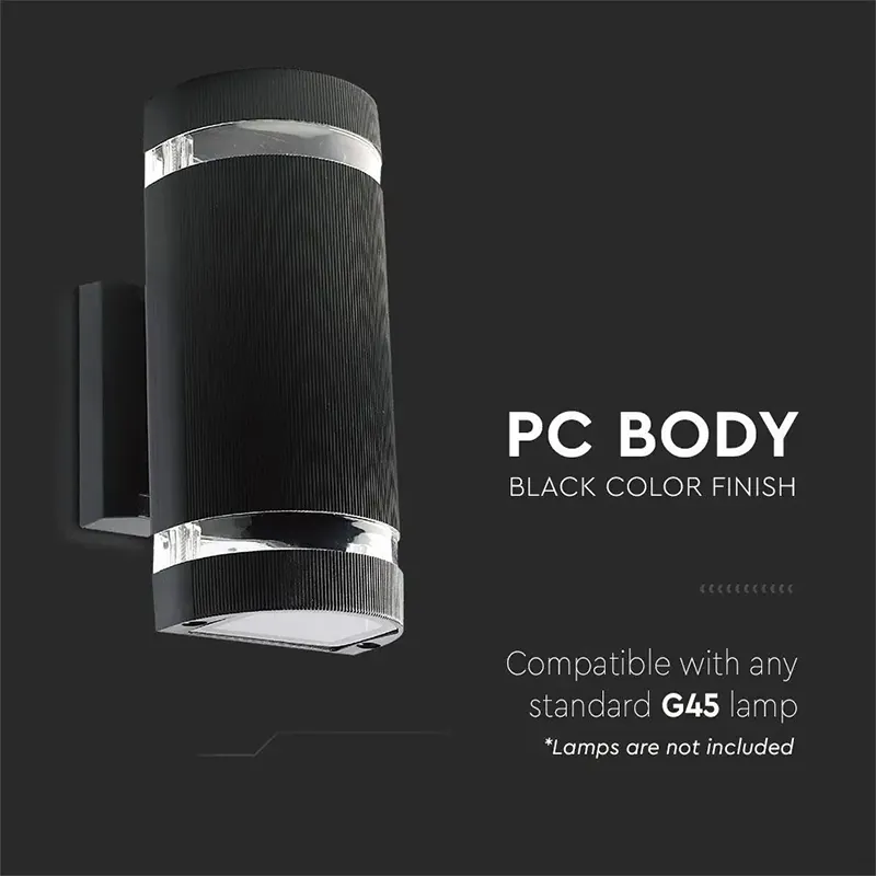 Lampa Perete Soclu E27 IP44 - Negru