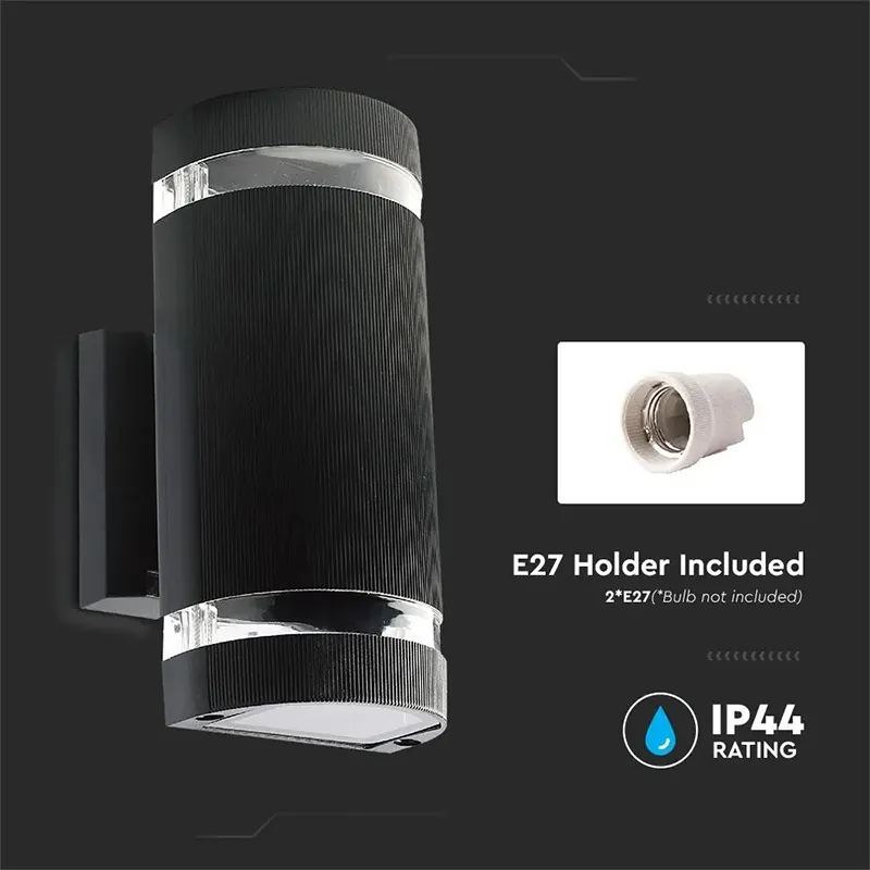 Lampa Perete Soclu E27 IP44 - Negru