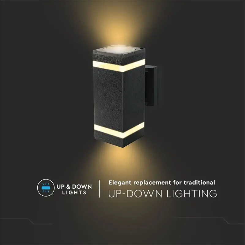 Lampa Perete Soclu E27 IP44 - Negru