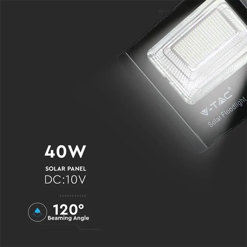Reflector LED 40W 6000K cu Incarcare Solara