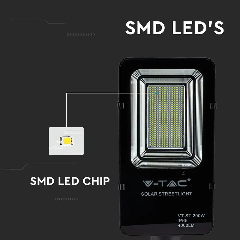 Corp Iluminat Stradal LED Solar 50W 6000K