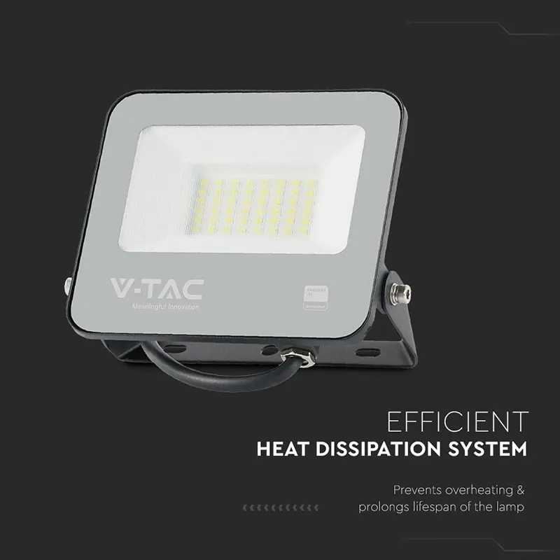 Reflector LED SMD 30W 185LM/W 6500K IP65  Cip Samsung - Negru/Gri