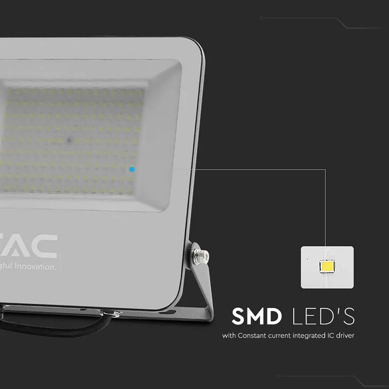 Reflector LED SMD 100W 185LM/W 6500K IP65  Cip Samsung - Negru/Gri