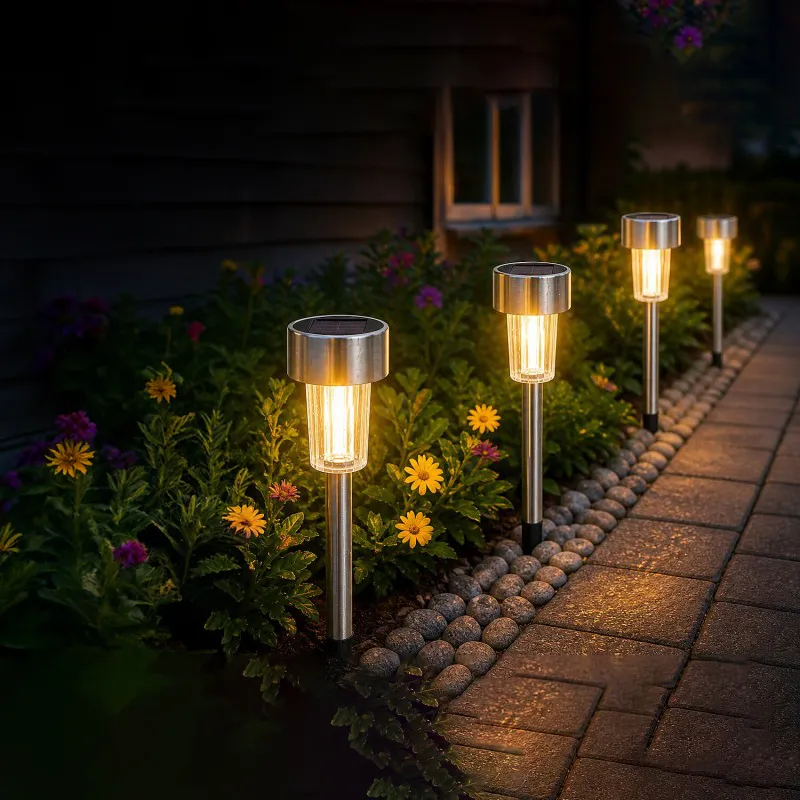 Lampa LED cu Incarcare Solara - Argintiu