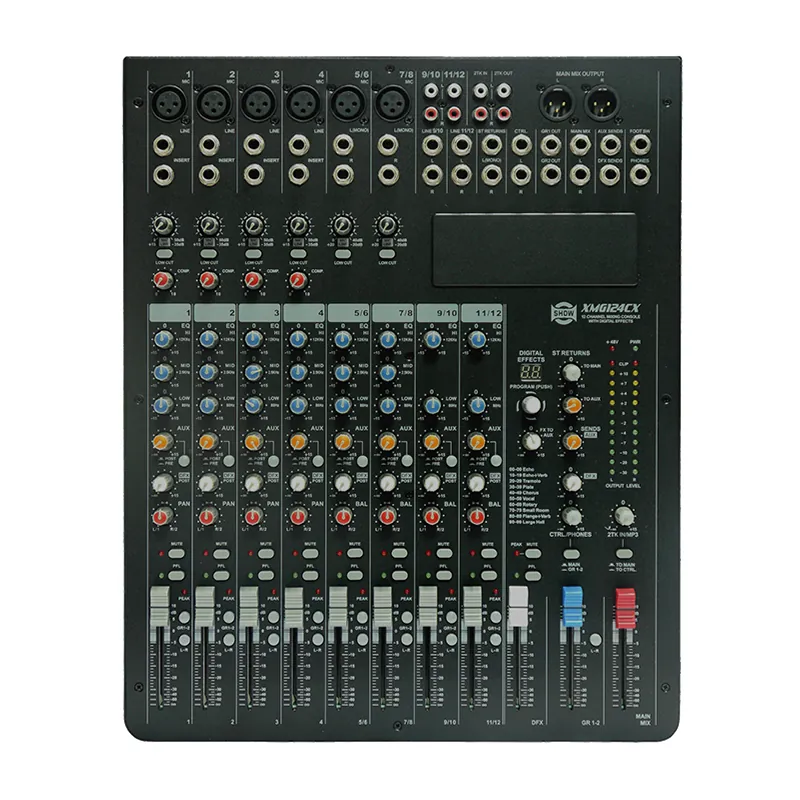 Mixer 12 Canale Phantom 48V 24BIT Dsp