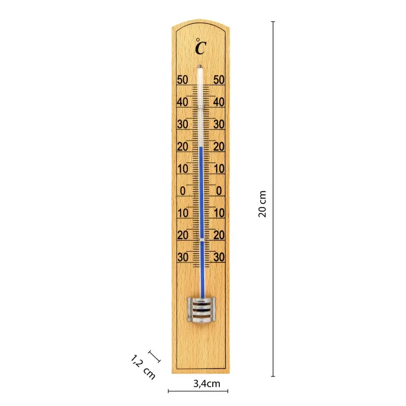 Termometru de Interior / Exterior Lemn 20CM