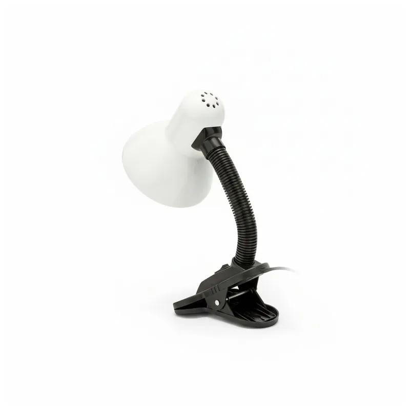 Lampa Birou Soclu E27 Prindere Tip Clema  - Alb/Negru