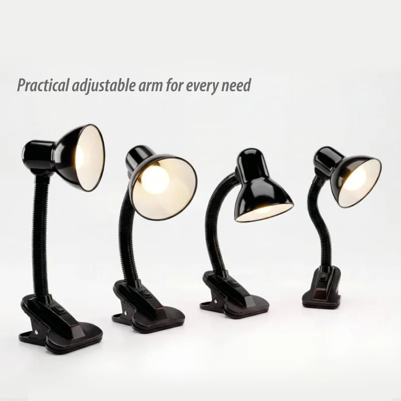 Lampa Birou Soclu E27 Prindere Tip Clema  - Negru