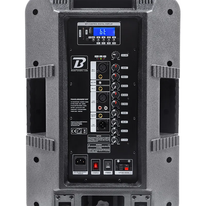 Boxa Portabila 12''/30CM + Tweeter 250W BT/USB/FM/SD + 2MIC VHF